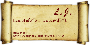 Laczházi Jozafát névjegykártya